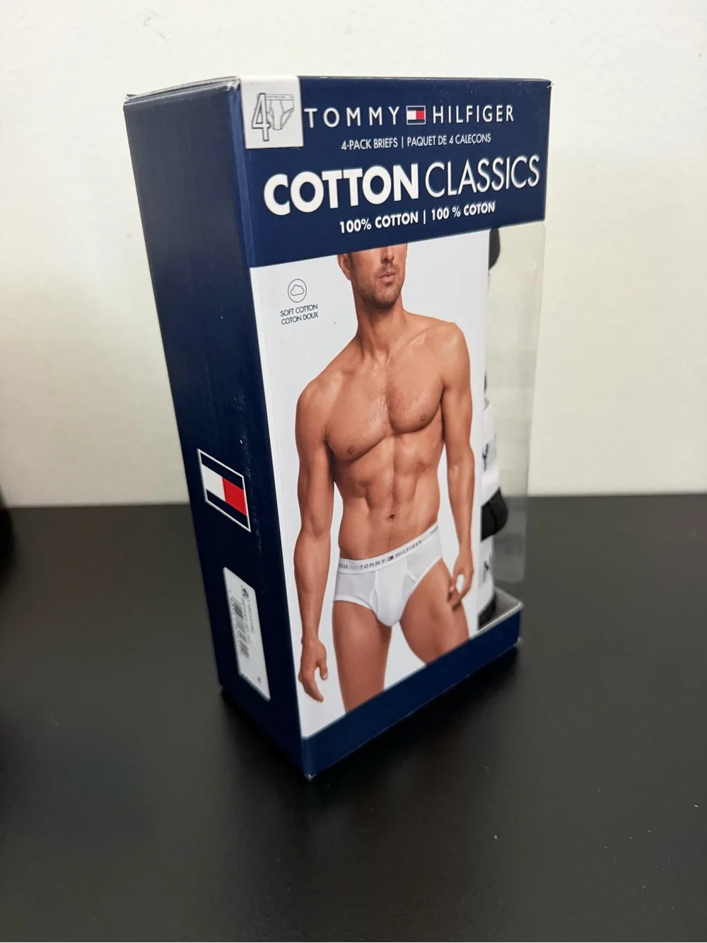 Tommy Hilfiger White & Black Cotton Classics 4-Pack Men's Briefs